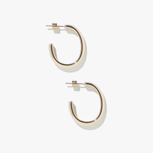 ready-made Timebend Oval Hoop Earrings Rose Gold Sensitive